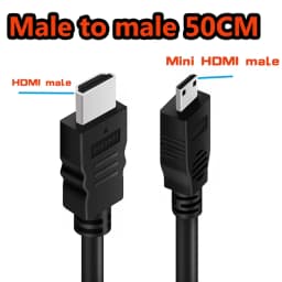 Cable Mini HDMI to HDMI Cable HDMI Type C Ultra Short HDMI Mini HDMI Cable for Digital Camera Tablets Laptop 4K 60Hz HDMI 2.0