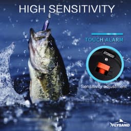 FLYSAND Fishing Bite Alarm Electronic Fish Alarm Bite Sensor Indicator Alarm Fishing Bite Sound Alert Sensitive Indicator