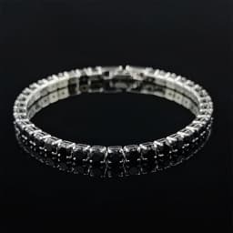 Sliver Color 3mm 4mm 5mm Black Bracelet Bangle for Women Wedding Fashion Jewelry Party Gift S4777