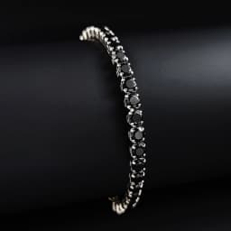 Sliver Color 3mm 4mm 5mm Black Bracelet Bangle for Women Wedding Fashion Jewelry Party Gift S4777