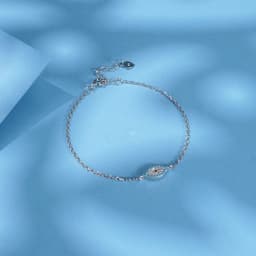 MODIAN Pure 925 Sterling Silver Fashion Natural Turquoise Blue Eyes Bracelet Chain Link For Women Pave Setting CZ Fine Jewelry