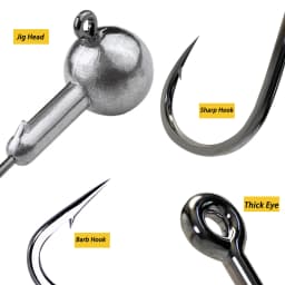 Jig Head Hook Fishing 1g 2g 3g 4g 5g 7g 8g 10g 12g 14g 16g 28g Fishhook for Soft Lure Slow Jigging Bass Rig Cranks Barbed Hook