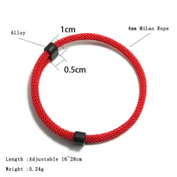 Trendy Thread Bracelet Mens Women Adjustable Red Braslet For Lovers Distance Couple Brazalete Minimalist Yoga Meditation Braclet