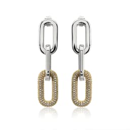 316L Stainless Steel Women Men Gold Silver Color Heavy Thick Big Links Chain Necklace with Bling Crystals Punk Necklace Jewelry