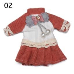 16cm Doll Clothes Cute Princess Dress For 1/8 BJD Doll Tops T-shirt Hoodies Jeans Pants Suit Lace Knitted Sweater Skirt Gift Toy