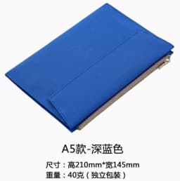 Canvas Cloth Zipper Pouch Pocket Leather Bound Notebook Planner Accessory Regular Passport Storage Bag File Folder Stationery