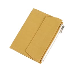 Canvas Cloth Zipper Pouch Pocket Leather Bound Notebook Planner Accessory Regular Passport Storage Bag File Folder Stationery