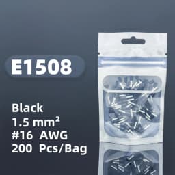 E0308 E0508 E6012 Insulated Cord End Terminal Block Wire Ferrules Cold Pressing Pin Connector Pure Copper Tube Type Terminal Set