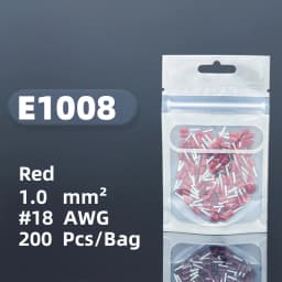 E0308 E0508 E6012 Insulated Cord End Terminal Block Wire Ferrules Cold Pressing Pin Connector Pure Copper Tube Type Terminal Set