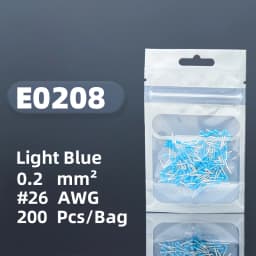 E0308 E0508 E6012 Insulated Cord End Terminal Block Wire Ferrules Cold Pressing Pin Connector Pure Copper Tube Type Terminal Set