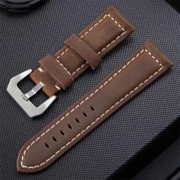 20mm 22mm 24mm 26mm Green brown Genuine Leather Bracelet man Watch Band for Panerai PAM111 441 cowhide Watchband Wrist Strap
