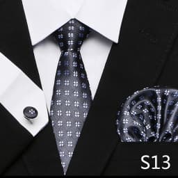 Men`s Tie Red Plaid print Jacquard Woven Tie Hanky Cufflinks Sets For Formal Wedding Business Party Free Postage