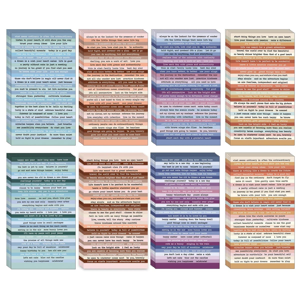 8 Sheets Colorful Small Talk Stickers Inspirational Quote Stickers for Journaling Scrapbook ,Sentiment Sticker for DIY Craft