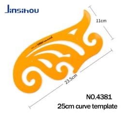 Jinsihou Circular oval ruler durable K Resin drawing design furniture architect template drafting ruler template measuring ruler