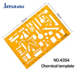 Jinsihou Circular oval ruler durable K Resin drawing design furniture architect template drafting ruler template measuring ruler