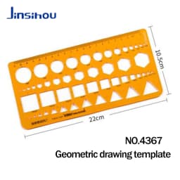 Jinsihou Circular oval ruler durable K Resin drawing design furniture architect template drafting ruler template measuring ruler
