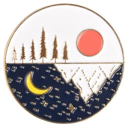 Travel Brooch Field Crossing Hiking Scenery Snow Scene Mountain Peak Alloy Clothing Accessories Backpack Brooch Badge Lapel Pins
