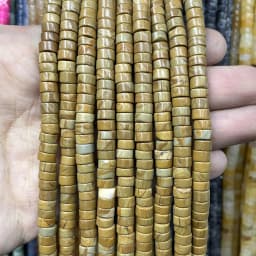 3x6mm Natural Stone Agates Jades Amazonite Turquoises Flat Round Loose Spacer Beads For Jewelry Making DIY Bracelet Necklace