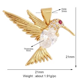 Trendy Butterfly Dragonfly Bird Scorpion Animal Charm Pendant,Cute 18K Gold Necklace Bracelet for Handmade Jewelry Supplies M77