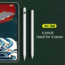 Peilinc Pencil Tips for Apple Pencil 1st / 2nd Generation, 2B Soft Double-Layered iPad Pencil Tip, White & Black Stylus Nib