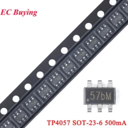 100pcs/5pcs TP4057 57bM SOT-23-6 SOT23 500mA TP4056 4056 ESOP-8 1A Battery Power Management Chip IC Controller New Original
