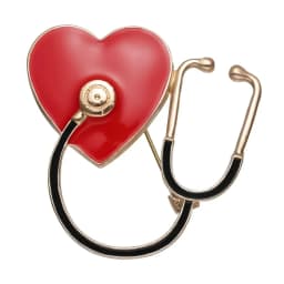 Heartbeat Stethoscope Enamel Pins Custom Electrocardiogram Medical Brooch Lapel Badge Bag Cartoon Jewelry Gift for Kids Friends
