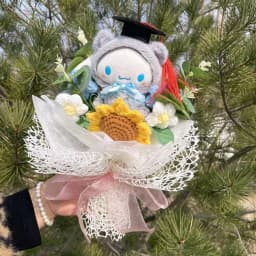 Cartoon Anime Series Hellokitty Kulomi Plush Toys Creative Graduation Bouquet Children's Day Birthday Graduation Gifts For Kids