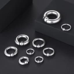 Stainelss Steel Large Captive Bead Rings PIERC Nose Hoop Weights for Ear Expander Septum Piercing Jewelry Ear Expansions 20G-00G