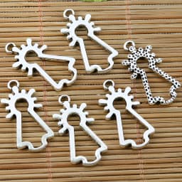 30pcs 25*13mm Hollow out NTRA SRA DEL Charms Pendant EF1841