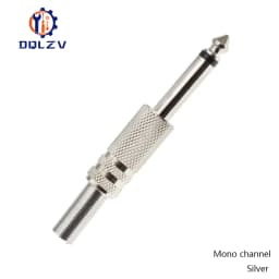 Gilding 6.35MM Jack Plug Male Mono Audio Connector Adapter 1/4Inch Male Soldering Audio Stereo Connectors
