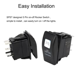 24V 12V Car Light Toggle Switch LED Rear Front Lamps Buttons Automotive Accessories For Boat Caravan Trailer Truck ATV Polaris