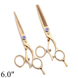 Professional Hairdressing Scissors 5.5" 6" Purple Dragon JP 440C Swivel Thumb Hair Cutting Scissors Barber Thinning Shears Z9019
