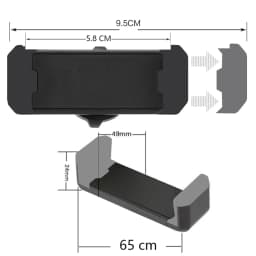 Universal Car Phone Holder Air Vent Holder Double Mount Clips 360 Rotation GPS Holder Stand Cradle for Samsung iPhone LG Xiaomi