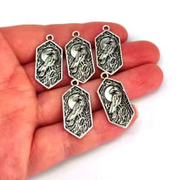 5pcs New DIY Bird Moon Tree Pendant Charm for Women Man Accessories