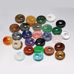 Natural Stone Green Aventurine Agate Amethyst Opal Large Hole Beads DIY for Making Jewelry Accessories Gift 18mm Hole 5.5mm