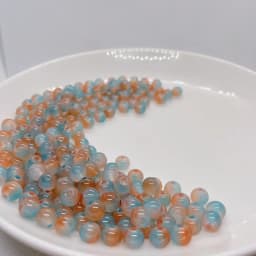 8mm Glass Beautiful Multicolor Beads Handmade Diy Bracelet Bracelet Jewelry Handmade Loose Beads Accessories Wholesale Material