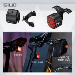 GIYO Bicycle Smart Taillight Rechargeable 6 Modes Waterproof LED GL09S Smart Brake Sensing Rear Light Cycling Seatpost Taillight
