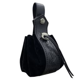 Medieval Viking Money Pouch Bag Cosplay Hangable Belt Waist Bag Unisex Leather Drawstring Bag Coin Purse Party Accessories Prop
