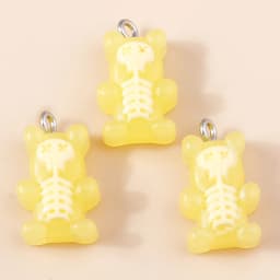 30colors 10pcs 22X11mm Candy Color Gummy Mini Bear Charms for Making Cute Earrings Pendant Necklace DIY Creative Jewelry Finding