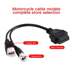 For Yamaha 3/4 /6 Pin To OBD2 Connector Motorbike OBDII Diagnostic Cable OBD Fault Code Reader Adaptor Extension Cable