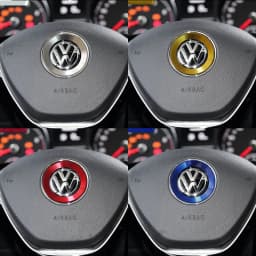Ceyes Car Styling Steering Wheel Emblem Decorative Circle Ring Accessories Case For Volkswagen VW Golf 4 5 Polo Jetta Mk6 Covers