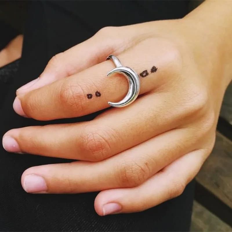 Simple Moon Ring Silver Color Finger Rings for Women Girl Fashion Party Jewelry Accessories Female Bijoux Gifts for Herwholesale