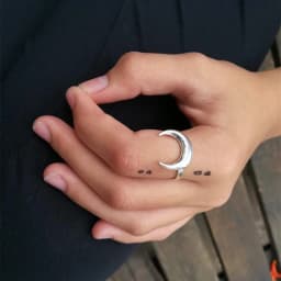 Simple Moon Ring Silver Color Finger Rings for Women Girl Fashion Party Jewelry Accessories Female Bijoux Gifts for Herwholesale
