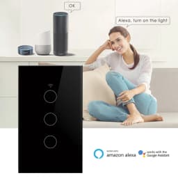 Tuya WiFi Touch Wall Smart Switch 1/2/3 Gang Light Switch Without Neutral Line Smart Life APP Control Support Alexa Google Home