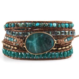 RH Fashion Handma Bohemian Jewelry Accessory Mixed Natural Stones Charm 5 Strands Wrap Bracelets Gift DropShipping