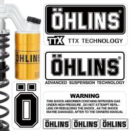 Motorcycle Shock Absorber Sunscreen Transparent Decorative Decal Shock Absorber Waterproof for Ohlins Sticker Logo