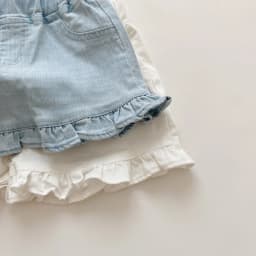 MILANCEL Girls Shorts Summer Kids Clothes Ruffle Trousers Elastic Waist Solid Cotton