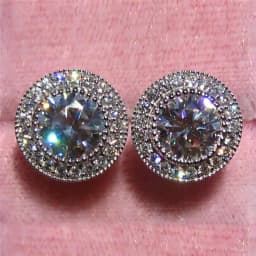 Huitan Delicate Small Round Stud Earrings Women with Shiny Cubic Zirconia Simple Versatile Accessories for Teens Fashion Jewelry