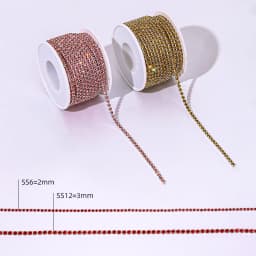 DUCRYSTAL 10Yard/Roll Crystal Rhinestone Chain Trim for Sewing Craft DIY Decoration Jewelry Rhinestones Chain for Wedding Dress