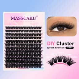 Mix Color 144 Russian Volume MASSCAKU False Eyelashes Natural Soft DIY Cluster Segment Lashes Cute Deer Rainbow Eyelashes